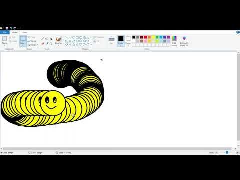 HOW TO MAKE SNAKE ON LAPTOP PAINT APP.