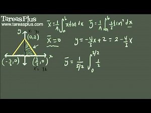 Centro de masa de una región plana (centroide) ejemplo 5