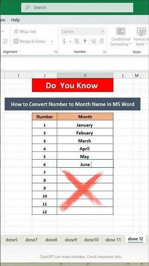 Convert Numbers to Month Names in Excel Instantly! 📅