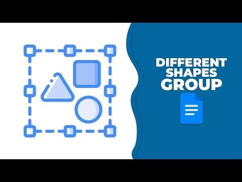 How to insert and group different shapes in google docs