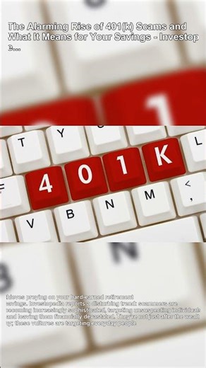 401k SCAMS Protect Your Retirement