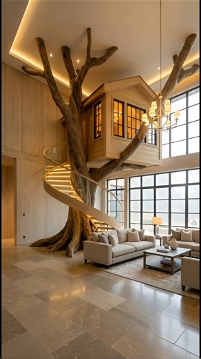 AMAZING 🤩 | Tree House in Living Room. #interiordesign #renovation