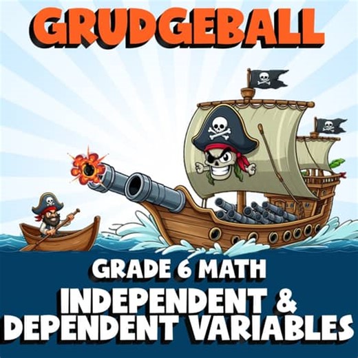 Independent & Dependent Variables GRUDGEBALL Math Game - No Prep Grade 6 Review