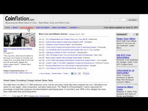 Silver Coin Values - Coinflation.com Tips