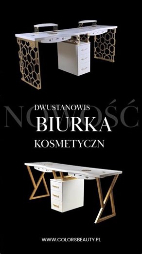 Biurka kosmetyczne dwustanowiskowe Colors Beauty #manicure #biurkokosmetyczne #salonkosmetyczny