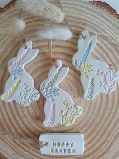 Wildflower Pastel Bunny, Spring Ornaments, New Baby Decor - Etsy