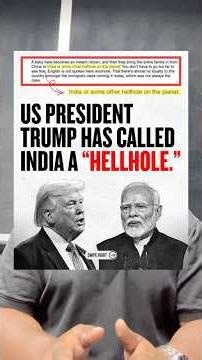 "India is a Hell Hole" Says Trump | US President Targets India Again