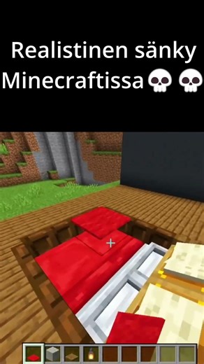 Realistinen sänky Minecraftissa💀💀 #minecraft #shorts #gaming