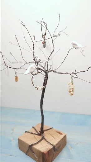 DIY Jewelry Tree | Wire Jewelry Organizer #shorts