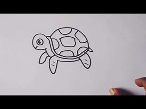How to draw Sea Turtle 🐢 drawing / Turtle outline drawing easy step by step ‪@SimpleLineDrawing‬