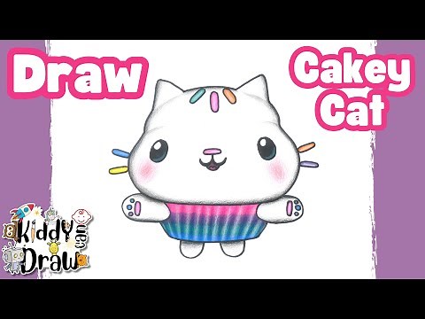How to Draw Cakey Cat from Gabby’s Dollhouse – Easy Step-by-Step!