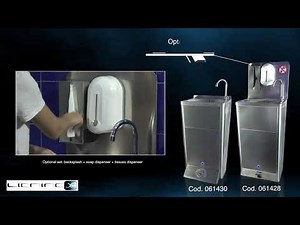 Mobile and autonomous stainless steel hand wash basin. Portable hand sinks.