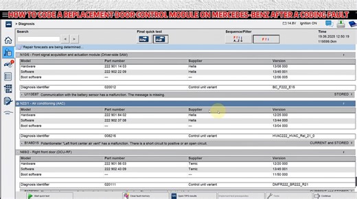 HOW TO CODE A REPLACEMENT DOOR CONTROL MODULE ON MERCEDES-BENZ AFTER A CODING FAULT #mercedesbenz #doormodule #controlmodule #codingfault #modulecoding #xentry #automotivediagnostics #autoexplain #professionaltechnician | Auto Explain-Explains Everything About Automotive