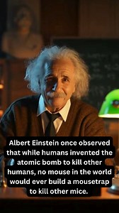 Albert Einstein once observed that while humans invented the atomic bomb to kill other humans, no mouse in the world would ever build a mousetrap to kill other mice. | World's Most Amazing Facts