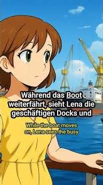 3-Minute Daily German - Episode 12. Lena's Boat & Museum Adventure - German Travel Story A1/A2