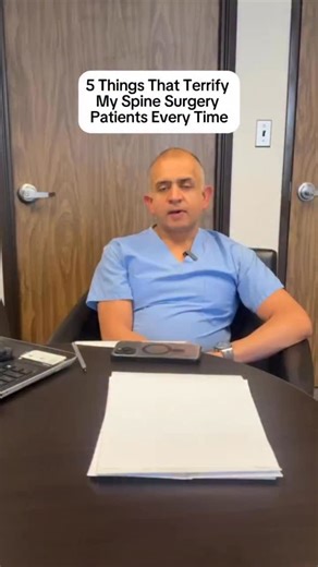 Fear around spine surgery is something I hear in clinic all the time — and it’s usually not about the incision. It’s about uncertainty and loss of control. In my experience as a neurosurgeon, the most common concerns are neurologic injury, anesthesia, pain, and hardware. For patients who come into surgery with stable function, serious complications like paralysis are uncommon, and risk is carefully assessed before surgery using imaging, monitoring, and patient selection. Post-operative pain is r