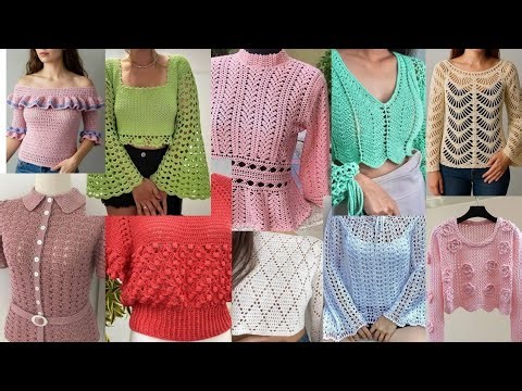 New latest design crochet tunic top blouse designs for women and girls handmade # #crochetpatterns