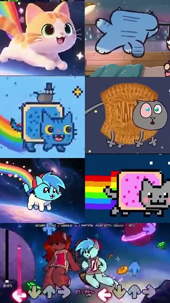 ALL Nyan Cat But Ooop Stuck Vs Derpy Tiger | FNF Mods #fnf #fridaynightfunkin #shorts