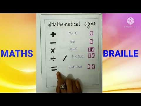 MATHEMATICAL SIGNS IN BRAILLE