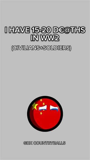 🤯Countries with the Most Deaths in WW2☠️#country #countryballs #history #war #ww2