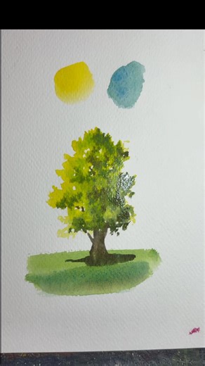 38K views · 913 reactions | How to paint a very simple summer tree in watercolour using just three colours. | The Artery Art Shop and Classes | Facebook