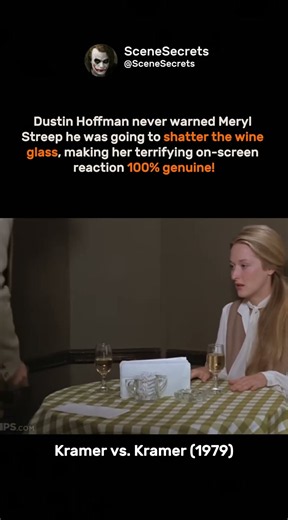 Dustin Hoffman Shattered The Glass Without Telling Meryl Streep! 😱🍷 | Movie Trivia #shorts