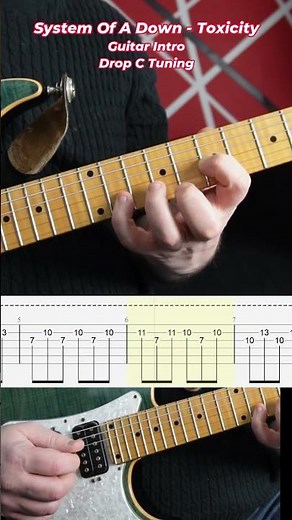 #Tutorial System Of A Down-Toxicity Guitar Intro #tutorial#guitar #guitarlesson#guitartutorial