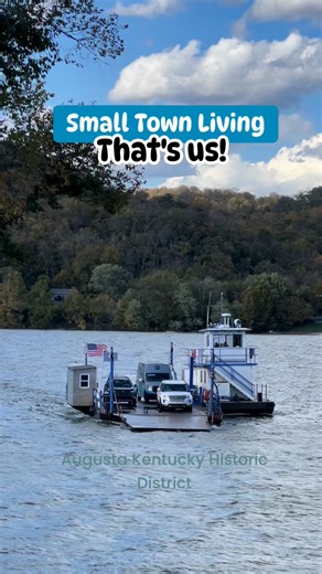 135K views · 1.4K reactions | It's a windy day in Historic Augusta, Kentucky today!! #augustakentuckyhistoricdistrict #augustakentucky #autumn #sunsets #ohioriver #smalltownliving #Kentucky #ferry #iliveinasmalltown | Augusta Kentucky Historic District | Facebook