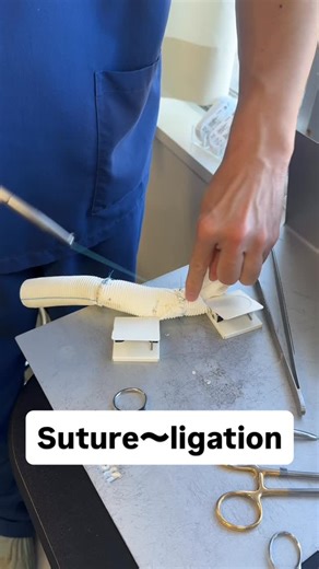 Dr.Kaito Masuda on Instagram: "Suture〜ligation（using needle holder） #nurse #medical #surgery #doctor #asmr"