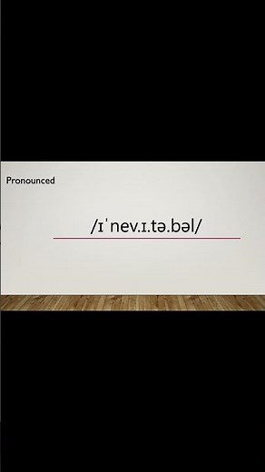 Inevitable | What Does It Mean? (With Examples) | English Vocabulary Lesson #english #learnenglish