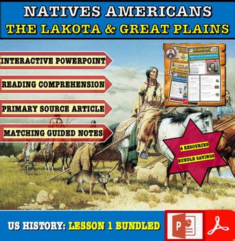 Lakota People & Life On The Great Plains. L1 Bundled. Indigenous People America