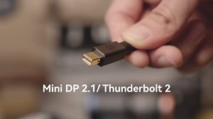 Silkland 16K Mini DisplayPort to DisplayPort 2.1 Cable, [16K@60Hz, 8K@120Hz, 4K@144Hz] HDR, DSC1.2a, G-Sync FreeSync, Mini DP [Thunderbolt 2] for Gaming Laptop, MacBook, iMac, Monitor, 3.3FT