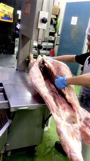 2.3K views | Australia Lamb Mutton Skills Cutting Machine#shorts | Cuts Meat Cutting | Facebook