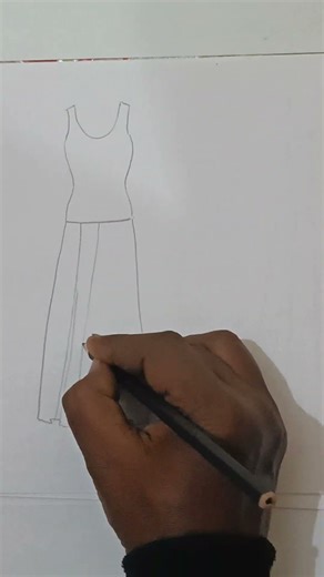 How to draw women dress 👗 step by step tutorial #fashion#art# artist #shorts #trending #viral#short