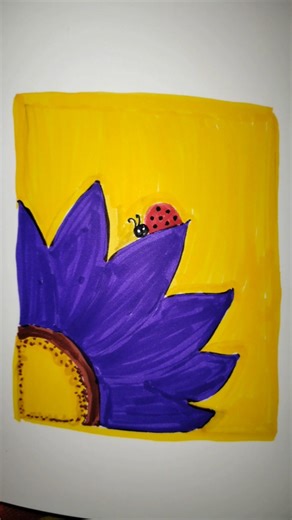 Easy#Simple#Flower#Drawing#Yt shorts🏵️💜