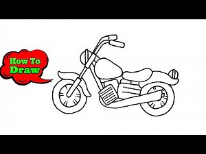 How To Draw A Motorbike | Motorcycle Drawing Easy Step By Step