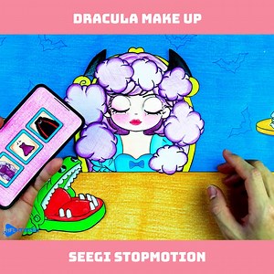Dracula Make up © Copyright by HFL Media ☞ Do not Reup Get in touch with us: info@hflmedia.net #Seegi #cartoon #HFL #stopmotion | Stop Motion Paper ASMR