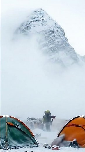 After the fierce blizzard passed, Mount Everest emerged in all its majestic and awe-inspiring glory