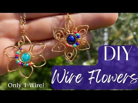 Flower Wire Wrap Tutorial - Medium Wire Flower with Bead
