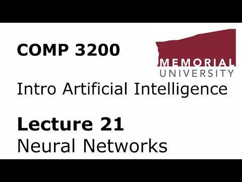 COMP 3200 / 6980 - Intro to Artificial Intelligence - Lecture 21 - Intro to Neural Networks
