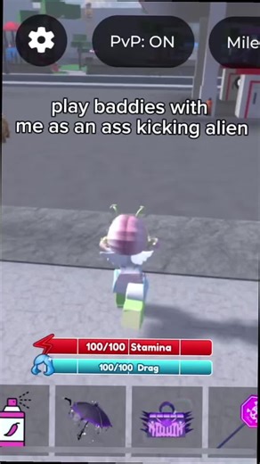 Mopping baddies as a alien #baddiesroblox #loveboardonbaddies #brassknucklesbaddies #spikedpurse #fightinggame