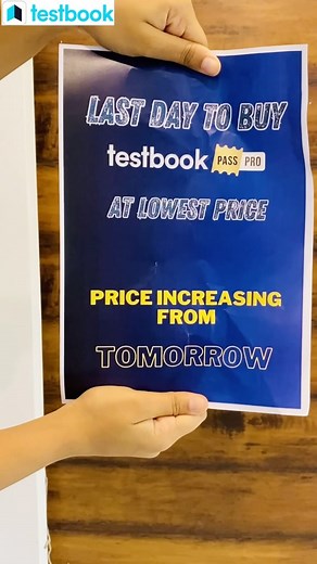 16K views | Last day to buy Pass Pro at lowest price 朗 Buy Now! Link im bio朗 [Govt. exams, 2024, Knowledge & facts, Sale, Pass pro] | Testbook.com | Facebook