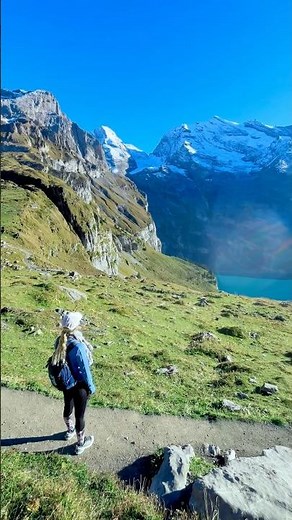 Panoramic Hike Above Oeschinensee | Autumn Views in the Swiss Alps #switzerland #oeschinensee