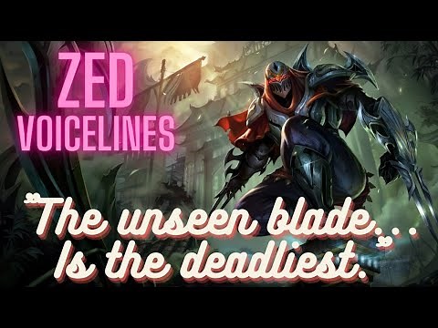 Zed Voice Lines English Subtitled - League of Legends
