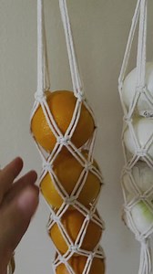 Macrame Fruit and Vegetable Hanging Basket: 100% Cotton Woven Storage - Etsy