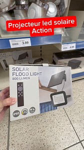 608K views · 2.6K reactions | Projecteur led solaire chez Action #projecteurled #lampeled #lampe #led #rechargeable #solaire #magasinaction #action | Picassiete Testeur | Facebook