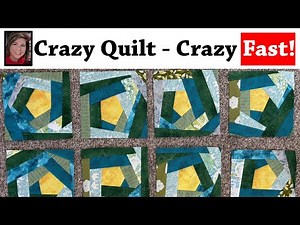 🏃‍♀️ Beginner Crazy Quilt Method | Free Tutorial | 3 HOURS | Scrapbuster | Stashbuster