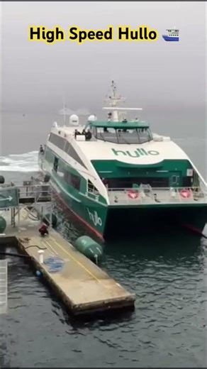 Fast Ferry Hullo Docking in Vancouver 🌊⚓🇨🇦#shorts #ferry #sailing