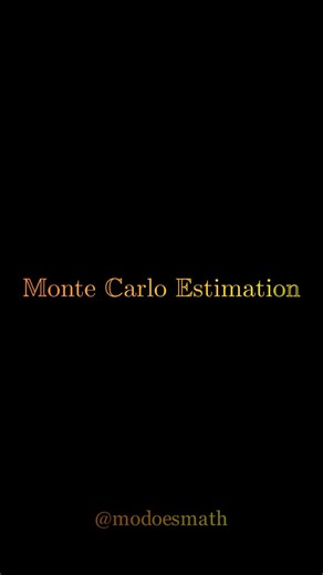Mohamed El-Shaer on Instagram: "The Monte Carlo method is a broad class of computational algorithms that rely on repeated random sampling to obtain numerical results. It turns out that calculating Pi doesn’t always require complex calculus sometimes, you just need a little bit of “rain.” By dropping random points into a square containing an inscribed circle, we can use the relationship between geometry and probability to estimate the value of Pi. Since the area of the circle is Pi * r^2 and the 