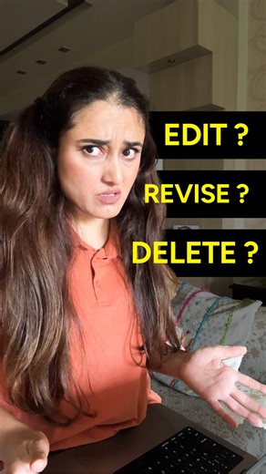 Aleena Rais on Instagram: "Edit, Revise, Erase and Delete. Understand the difference 😃"